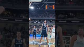 BASKETBALL LUKA DONCIC SENDS HIM FLYING THEN STARES HIM DOWN BEFORE SCORING VS GREECE #shorts