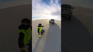 Snowboarding Utah Salt Flats #snowboarding