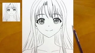 How to Draw an Anime Girl Face | Easy Anime Girl Drawing Tutorial