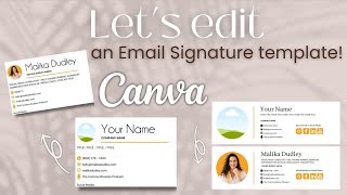 Let's edit this Email Signature template in Canva! *Tutorial*