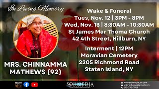 FUNERAL | MRS. CHINNAMMA MATHEWS