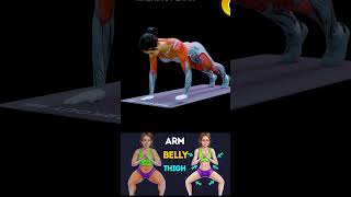 HOW TO LOSE BELLY ARM AND THIGH FAT FAST  #workout4d