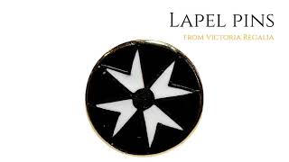 Round Maltese Cross Lapel Pin