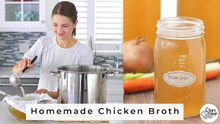 How To Make Homemade Chicken Broth - Incredible Flavor!