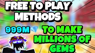 Free To Play Methods To Make TONS OF GEMS In Pet Sim 99