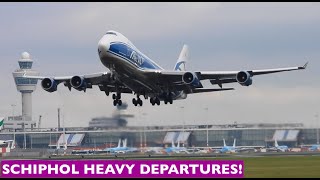 PlaneSpotting LIVE 🔴#SCHIPHOL AIRPORT - WINDY DEPARTURES