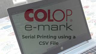 Serial Printing with the COLOP e-mark