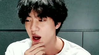 Jin is on Vlive (09.08.2021).       #bts #btsjin #bangtan #bighit #runbts