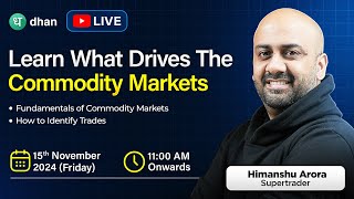 Learn What Drives The Commodity Markets | Live Webinar 🚨