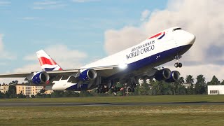 IMPOSSIBLE LANDING!!! British Airways Boeing 747 landing At Atatürk Airport