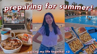 romanticizing & preparing for summer, sunsets, vision board! getting life together for summer