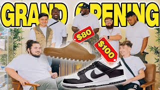 WE SOLD $100 PANDA DUNKS & $80 YEEZY SLIDES *GRAND OPENING*