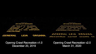 Star Wars: The Rise of Skywalker | Opening Crawl v1 vs. v2 Comparison | ItzJonnyFX