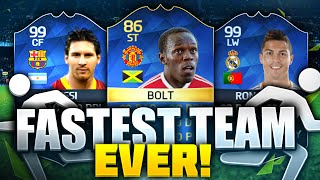 FASTEST TEAM IN FIFA ULTIMATE TEAM HISTORY - FASTEST PLAYERS EVER! - SQUAD BUILDER