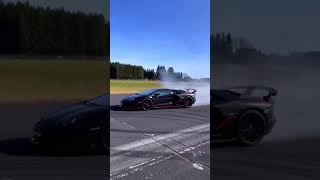 Lamborghini Aventador svj drifting with loudest exhaust sound 🔊 || #shorts