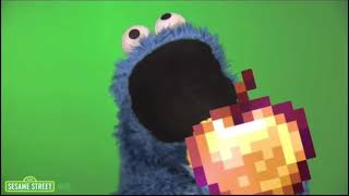 Cookie Monster eats golden apple (apple monster edition)