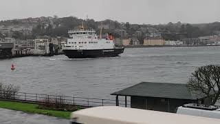 The Argyle Ferry Docking in Rothesay during storm BARRA