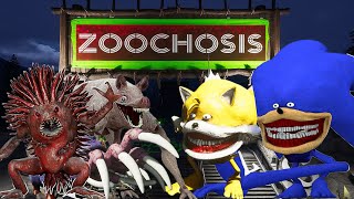 Zoochosis ALL JUMPSCARES vs MINECRAFT vs ROBLOX vs GARRY'S MOD and ALL SONIC TAPES #59