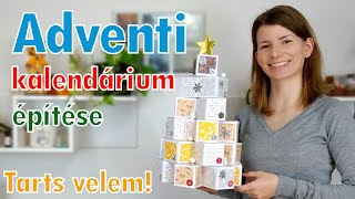 Adventi kalendárium dobozokból építve