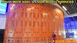 KEREN.!! 4 STASIUN DHIASI MOTIF KHAS & UNSUR BUDAYA INDONESIA || Kereta Cepat Jakarta Bandung