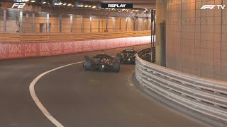 Light like reactions of Isack Hadjar in Formula 2 Monaco Group A Qualifying