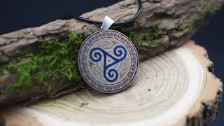 Celtic Triskelion Pendant Triskele Talisman * Viking Amulet Triple Spiral Pendant * Norse Medallion