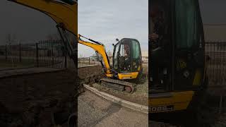 Мини экскаватор в деле #jcb #экскаватор #работа