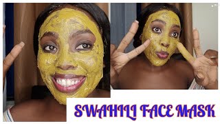 SWAHILI FACE MASK#facial routine#liwa#manjano#honey#rosewater