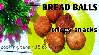 BREAD BALLS RECIPE | CRISPY EGG AND BREAD BALLS | SNACKS FOR KIDS