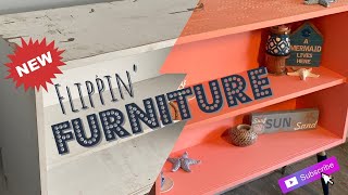 April Flippin’ Furniture Collab // beach vibes// chalk painted furniture// trash to treasure