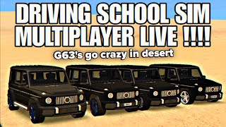 G-Wagons Go Crazy In Desert !!🌪️ | Driving School Sim Multiplayer Live ft. @beear1343  | Live-3