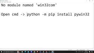 Python No module named 'win32com' Solved! #freecad #python #pythonprogramming #pythontutorial