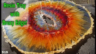 HOW TO make Druzy Edge on Resin Geode Tray with Grown Alum Crystals