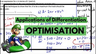 Applications of Calculus - Optimisation