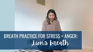 Breath Practice for Stress + Anger: Lion's Breath