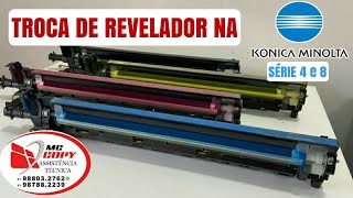 Como trocar o revelador na konica minolta bhc224 bhc258 (developing unit)