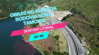 Obras no KM 52, Sentido Litoral da RODOVIA NOVA TAMOIOS  I #dronesampa