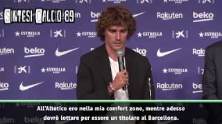 Conferenza Griezmann le prime parole e i primi palleggi con la maglia del Barcellona!