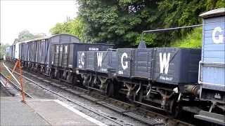 Severn Valley Railway   Goods train departs Bridgnorth