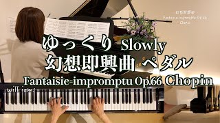 【ゆっくり動画 幻想即興曲 0.4倍速 ペダル画像】#will_iams  /ショパン Chopin ｢Fantaisie-impromptu｣Op.66