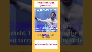 try not to be who you are not || Apostle Michael Orokpo