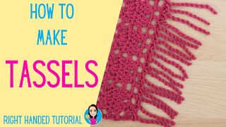 How To Make Tassels For Your Finished Projects - Right Handed - UK Crochet Terms