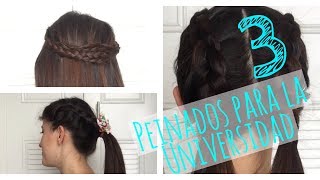 3 PEINADOS PARA LA UNIVERSIDAD FÁCIL Y RÁPIDO en cabello corto-ANDREA ARISTI