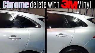 HOW TO BLACK OUT CHROME WINDOW TRIM WITH VINYL | Chrome Delete on our 2019 Jaguar F-Pace