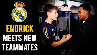 ENDRICK MEETS HIS NEW REAL MADRID TEAMMATES...