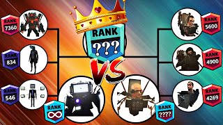 Skibidi Toilet Tournament Brawl Stars Rank Up - Upgraded Titan TV-MAN VS Scientist Toilet