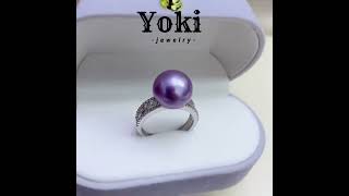 11-12mm freshwater Edison purple pearl ring  #pearljewelry #pearl #pearlearrings