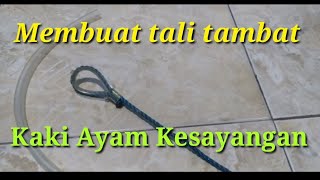 Cara membuat tali kaki ayam mudah