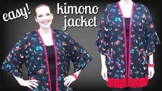 How to Make a Kimono Jacket | Easy DIY Kimono Cardigan | Sewing Projects for Beginners