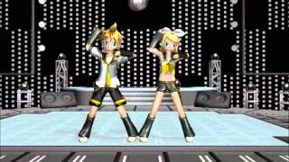 {MMD} Gangnam Style Danced by Rin and Len